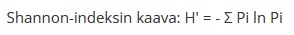 shannonindeksi